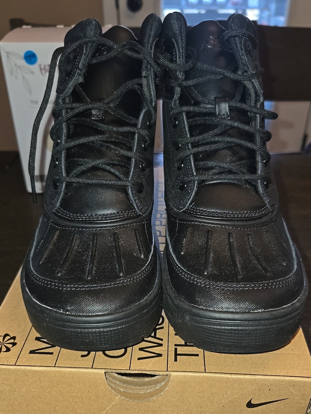 Nike Kids Black High-Top Boots
